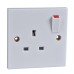 Schneider Exclusive Square edge white moulded - switched socket - 13 A - 230 V - 1 gang GSKTSW1G