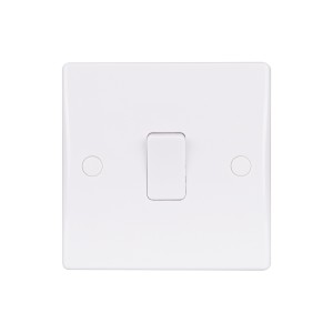 Schneider Electric Ultimate Plate switch Ultimate Slimline 1 way screw terminals IP20 white GU1011