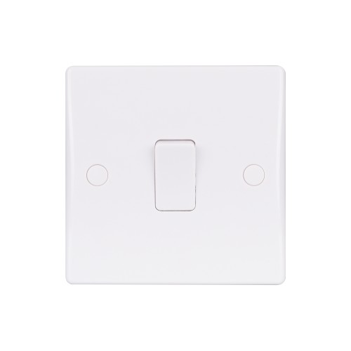 Schneider Electric Ultimate Plate switch Ultimate Slimline 1 way screw terminals IP20 white GU1011