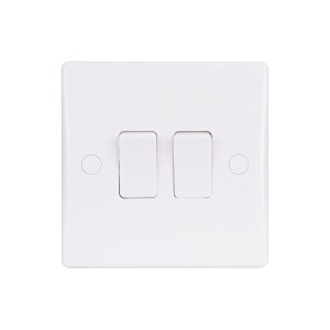 Schneider Electric Ultimate Slimline plate switch 2way screw terminals IP20 white GU1022