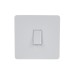 Schneider Electric Ultimate Screwless flat plate rocker plate switch 1 gang painted white GU1412RWPW