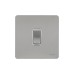 Schneider Ultimate Screwless Flat Plate Switch, 16AX, 2-Way Retractive, White & Stainless Steel - GU1412RWSS