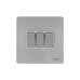 Schneider Electric Ultimate Screwless flat plate rocker plate switch 3 gangs stainless steel GU1432WSS