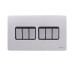 Schneider Ultimate Screwless Flat Plate 1-Pole 2-Way Switch, Screw Terminals, IP20, Stainless Steel GU1462BSS