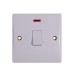 Schneider Switch with flex outlet, Ultimate Slimline, 2-pole, screw terminals, IP20, white GU2014
