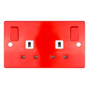 Schneider Electric Ultimate  switched socket  2P 2 gangs red GU3030RD