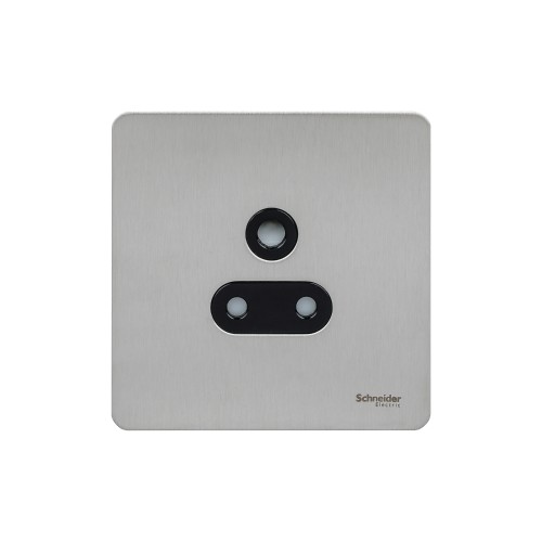 Schneider 2 Socket-outlet, Ultimate Screwless flat plate, complete product,screwless terminals stainless steel GU3480BSS