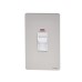 Schneider Electric Ultimate Screwless flat plate 2 pole switch 2 gangs pearl nickel GU4421WPN