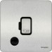 Schneider Ultimate Screwless flat plate - unswitched fused connection - stainless steel Bl GU5403-BSS