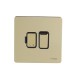 Schneider Electric Ultimate Switched fused connection Screwless flat plate switch screw terminals IP20 brass GU5410BPB