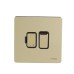 Schneider Switch-Disconnector-Fuse, Ultimate Screwless Flat Plate, 13A, Black & Brass - GU5410BPB