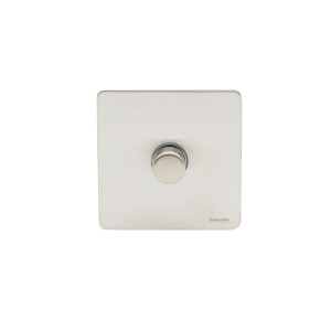 Schneider Electric Ultimate Screwless dimmer switch 100W/VA 1gang 2way LED st.steel GU6412LMSS