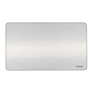 Schneider Blank plate, Ultimate, 2 gangs, stainless steel GU8420SS