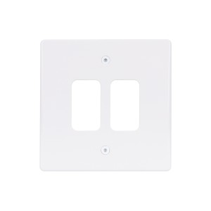 Schneider Electric Ultimate moulded plate Grid system 2 gangs  white GUG02G