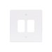 Schneider Electric Ultimate moulded plate Grid system 2 gangs  white GUG02G
