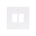 Schneider Electric Ultimate moulded plate Grid system 2 gangs  white GUG02G
