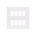 Schneider Electric Ultimate moulded plate Grid system 8 gangs white GUG08G