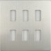 Schneider Ultimate - flate plate Grid system - 6 gangs - stainless steel GUGS06G-SS