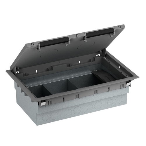 Schneider Mita - empty floor box - 3 compartments - plastic - 100 mm INS53100