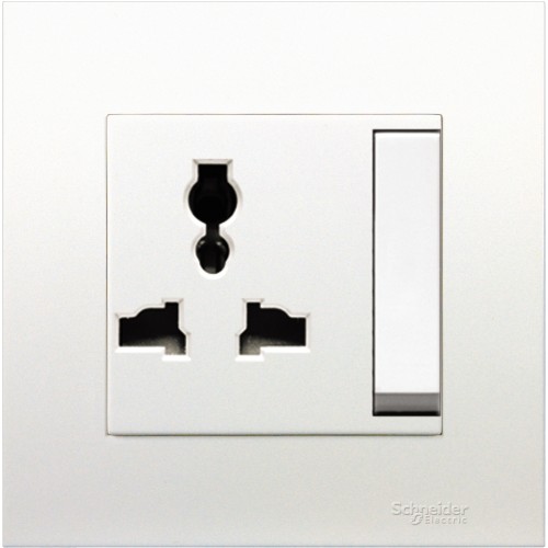 Schneider Electric Vivace13A 250V 1 Gang 3-Pin Large Dolly Switched Universal Socket KB113LS