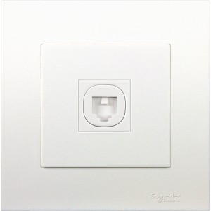 Schneider Electric Vivace Telephone socket with shutter 1 gang white KB31TS