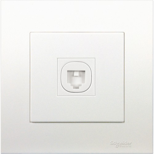 Schneider Electric Vivace Telephone socket with shutter 1 gang white KB31TS