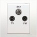 Schneider Electric Vivace 1 Gang TV/FM/SAT Socket Outlet without Looping KB33SMATV