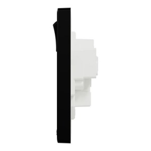 Schneider Electric Vivace E 13A 250V Switched Socket 1 Gang Black | British Standard Wall Power Socket