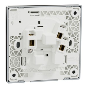 Schneider Electric Vivace E 13A 250V Switched Socket 1 Gang Black | British Standard Wall Power Socket