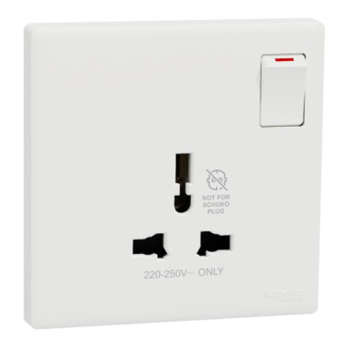 Schneider Electric Vivace E 13A Universal Switched Socket 250V 1 Gang White