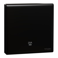 Schneider Electric Vivace E 20A 2 Pole Switch with LED 250V 1 Gang Black | Double Pole Wall Switch