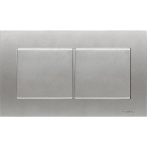 Schneider Electric Vivace  2 Gang Blank Plate Aluminium silver KBT30_AS