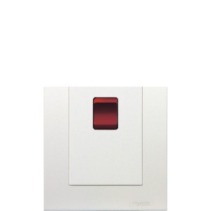 Schneider Electric Vivace 45A 250V Twin Gang Vertical Double Pole Switch with Neon KBT31VDR45N