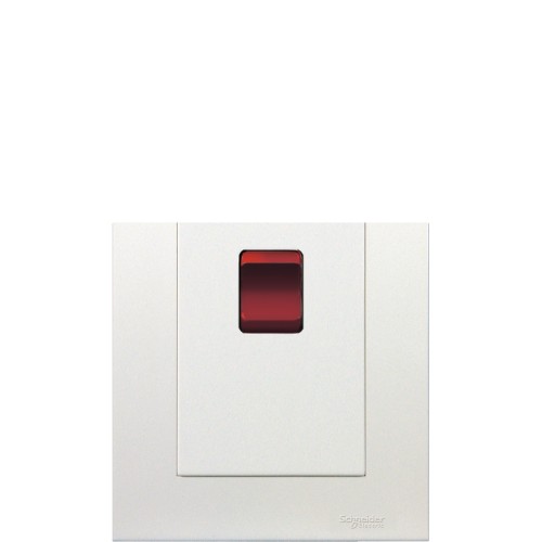 Schneider Electric Vivace 45A 250V Twin Gang Vertical Double Pole Switch with Neon KBT31VDR45N