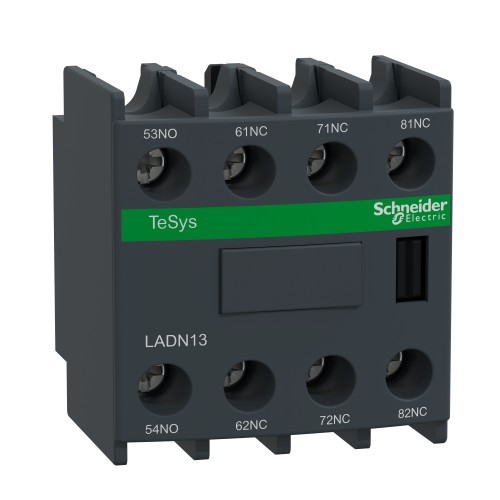 Schneider Electric TeSys D Auxiliary contact block 1NO   3NC front mounting screw clamp terminals LADN13