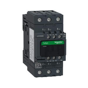 Schneider Electric  TeSys D contactor  3P(3 NO)  AC3  440 V 40 A  24 V DC standard coil LC1D40ABD