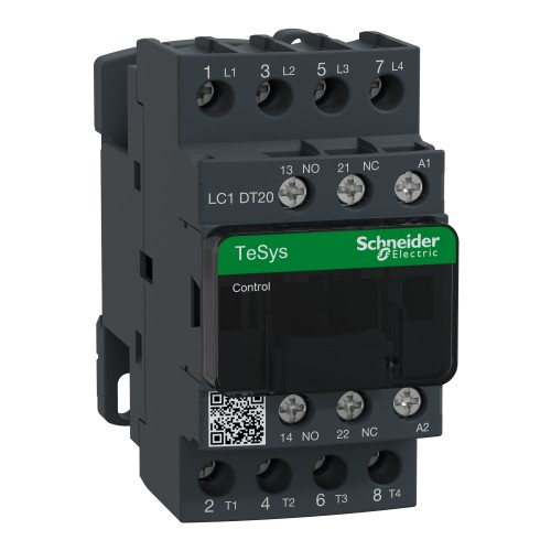 Schneider TeSys D contactor - 4P(4 NO) - AC-1 - <= 440 V 20 A - 220 V AC 50/60 Hz coil LC1DT20M7