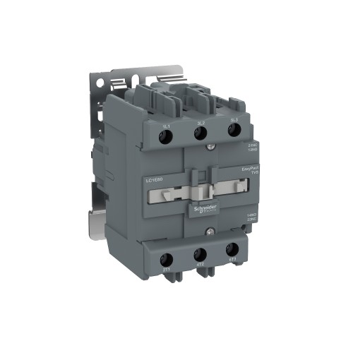 Schneider Contactor,EasyPact TVS,3P(3NO),AC-3,<=440V,95A,220V AC coil,50Hz LC1E95M5