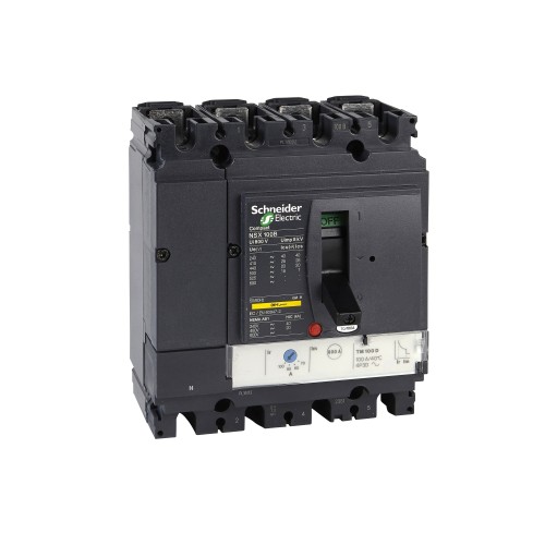 Schneider Electric Compact NSX100B Circuit breaker 25kA/415VAC TMD trip unit 80A 4 poles 3d LV429561