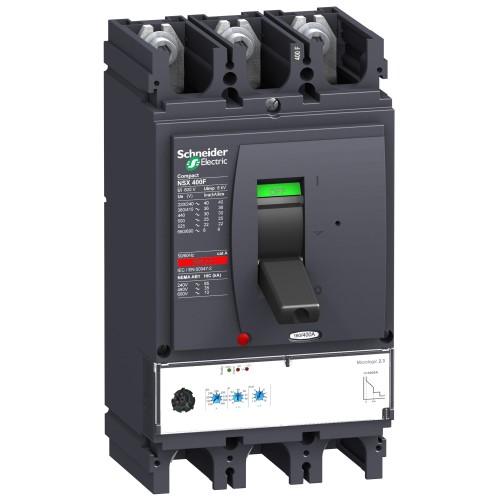 Schneider Electric Compact NSX400N Circuit breaker Micrologic 2.3  400A  3 poles 3d LV432693