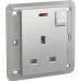 Schneider Unica - 2 switched socket - 2P+E European - 13 A 250 V resistive - aluminium MGU5.016.30