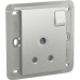 Schneider Unica - 1 gang socket-outlet with switch - 2P+E European - 5 A 250 V AC - alumin MGU5.017.30