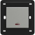 Schneider Unica Switch with Neon Lamp, 2-Pole 1-Way, 20A, 250V AC, 1 Gang, Aluminium - MGU5.222.30S
