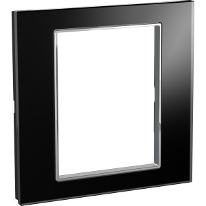 Schneider Unica Class - cover frame - 1 gang - black mirror MGU68.602.7C1