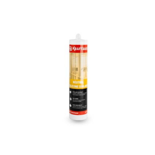 Krafthaus Neutral Silicone Sealant-Transparent-300ml, NS-TRANS-300 (24pcs)
