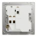 Schneider Electric Switched socket with USB, Unica X, 13A, 250V, 2 pole, type A+C, 21W, antique brass - NUX15DACQUS_AB