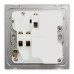 Schneider Electric Switched socket with USB, Unica X, 13A, 250V, 2 pole, type A+C, 21W, NUX15DACQUS_DG