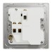 Schneider Electric Switched socket with USB, Unica X, 13A, 250V, 2 pole, type A+C, 21W, jet black - NUX15DACQUS_JB