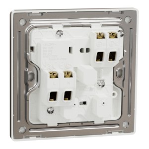 Schneider Electric Switched socket, Unica X, 13A, 250V, 1 gang, 2 pole, with LED, dark bronze, NUX15DN_DB