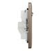 Schneider Electric Switched socket, Unica X, 13A, 250V, 1 gang, 2 pole, with LED, dark bronze, NUX15DN_DB